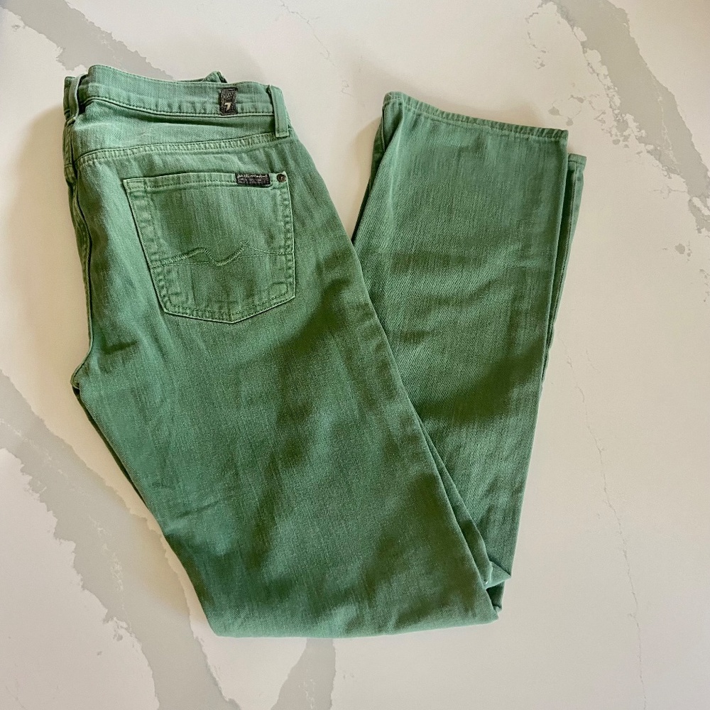 Light Green Seven For All Mankind Jeans